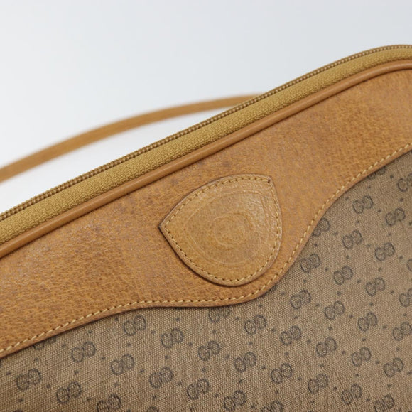 GUCCI Micro GG Supreme Shoulder Bag PVC Beige Gold 007 123 0428 Auth BA10077