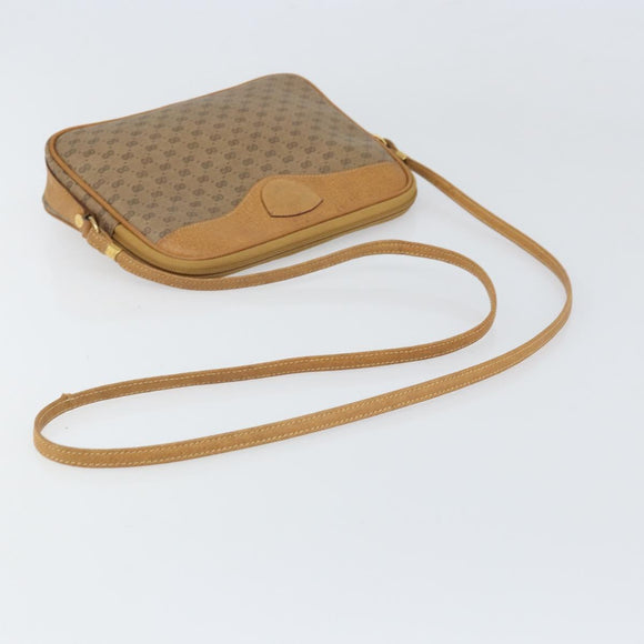 GUCCI Micro GG Supreme Shoulder Bag PVC Beige Gold 007 123 0428 Auth BA10077