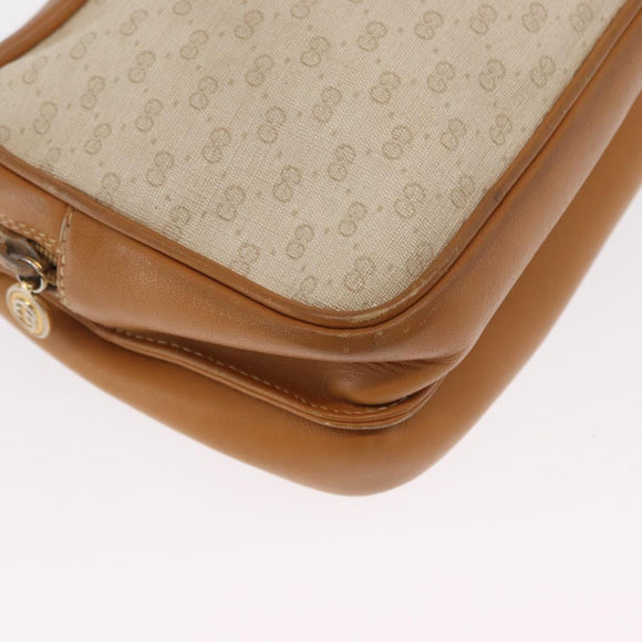 GUCCI Micro GG Supreme Shoulder Bag PVC Beige Gold 007 23 0114 Auth BA10078