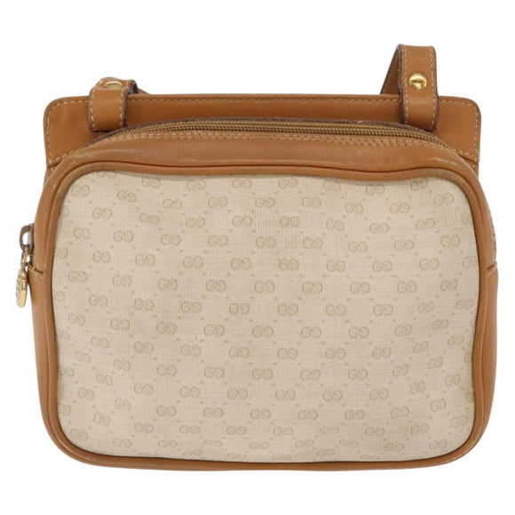 GUCCI Micro GG Supreme Shoulder Bag PVC Beige Gold 007 23 0114 Auth BA10078