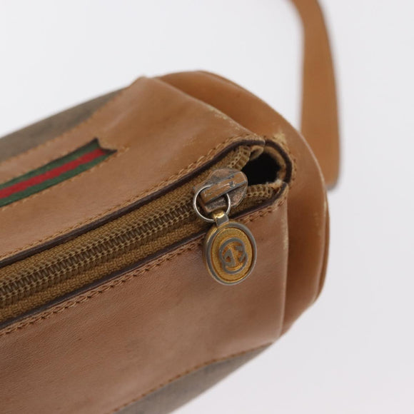 GUCCI Micro GG Supreme Web Sherry Line Bag PVC Beige 001 115 0918 Auth BA10081