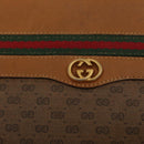 GUCCI Micro GG Supreme Web Sherry Line Bag PVC Beige 001 115 0918 Auth BA10081-15