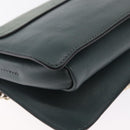 Chloe Fay Shoulder Bag Leather Suede Green Gold Auth BA10084-12