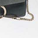 Chloe Fay Shoulder Bag Leather Suede Green Gold Auth BA10084-14