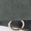 Chloe Fay Shoulder Bag Leather Suede Green Gold Auth BA10084-15