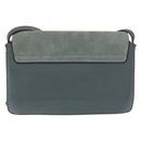 Chloe Fay Shoulder Bag Leather Suede Green Gold Auth BA10084-3