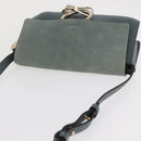 Chloe Fay Shoulder Bag Leather Suede Green Gold Auth BA10084-6
