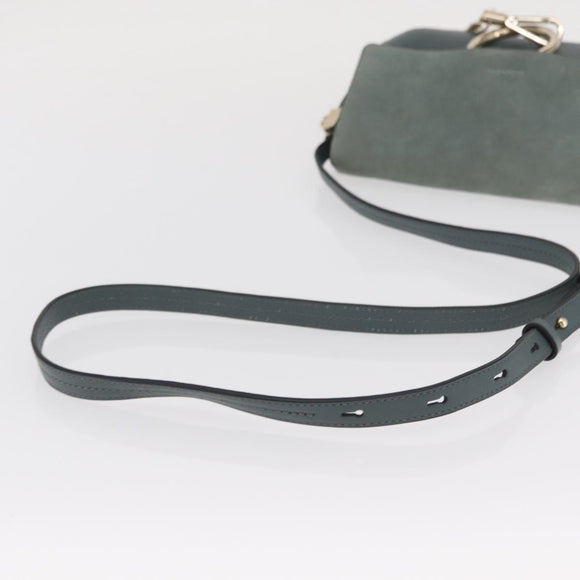 Chloe Fay Shoulder Bag Leather Suede Green Gold Auth BA10084