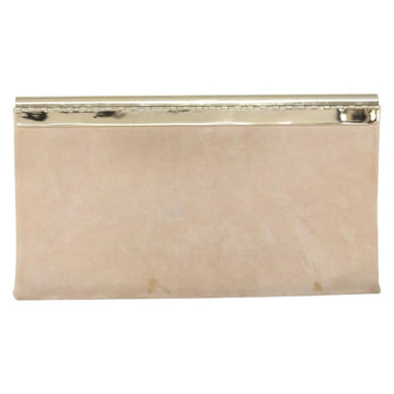 Jimmy Choo Clutch Bag Suede Pink Gold Auth BA10085 - 0