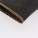 Christian Dior Honeycomb Canvas Chain Shoulder Bag PVC Black Gold Auth BA10086-12