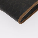 Christian Dior Honeycomb Canvas Chain Shoulder Bag PVC Black Gold Auth BA10086-13