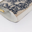 BALLY Chain Shoulder Bag Canvas Navy Gold Auth BA10088-11