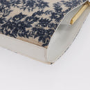 BALLY Chain Shoulder Bag Canvas Navy Gold Auth BA10088-14