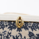 BALLY Chain Shoulder Bag Canvas Navy Gold Auth BA10088-15
