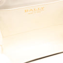 BALLY Chain Shoulder Bag Canvas Navy Gold Auth BA10088-17