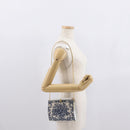 BALLY Chain Shoulder Bag Canvas Navy Gold Auth BA10088-23