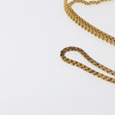 BALLY Chain Shoulder Bag Canvas Navy Gold Auth BA10088-8