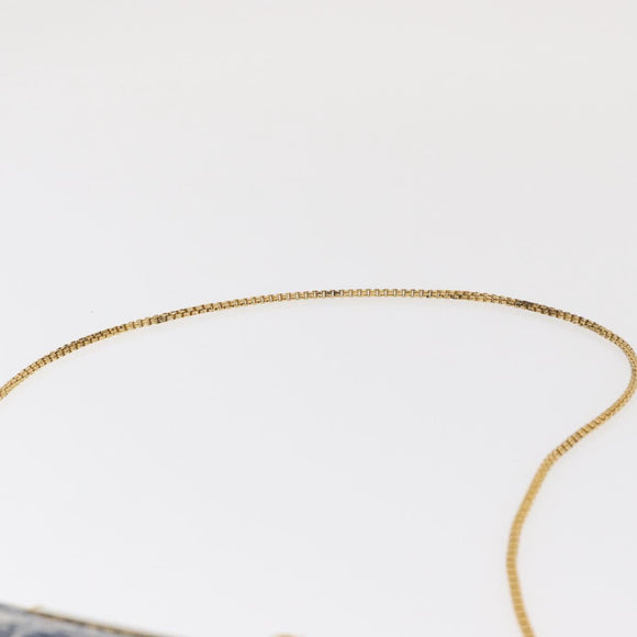 BALLY Chain Shoulder Bag Canvas Navy Gold Auth BA10088