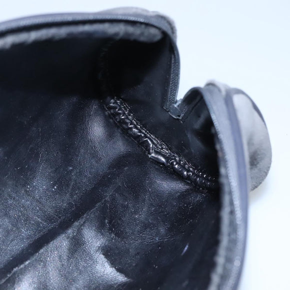 GUCCI Pouch Suede Gray Auth BA1009