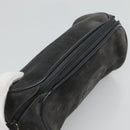 GUCCI Pouch Suede Gray Auth BA1009-6