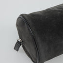 GUCCI Pouch Suede Gray Auth BA1009-9