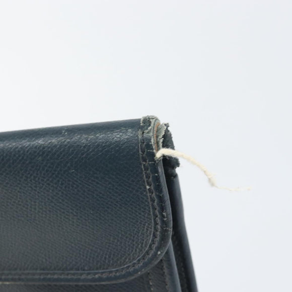 HERMES Clutch Tas Leer Navy Auth BA10093