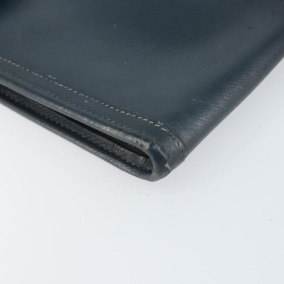 HERMES Clutch Bag Leather Navy Auth BA10093