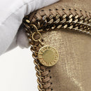 Stella MacCartney Clutch Bag polyester Gold 495151 Auth BA10100-8
