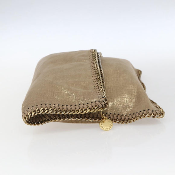 Stella MacCartney Clutch Bag polyester Gold 495151 Auth BA10100