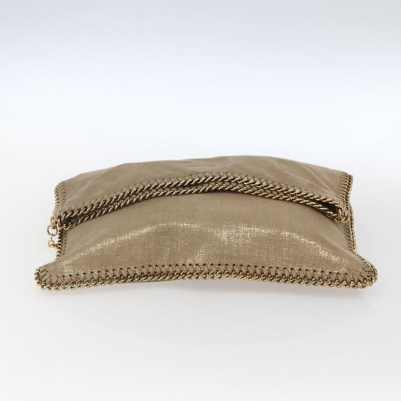 Stella MacCartney Clutch Bag polyester Gold 495151 Auth BA10100