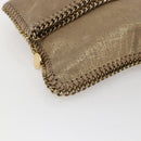 Stella MacCartney Clutch Bag polyester Gold 495151 Auth BA10100-14
