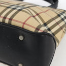 BURBERRY Nova Check Hand Bag PVC Beige Auth BA10104-9