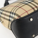 BURBERRY Nova Check Hand Bag PVC Beige Auth BA10104-14