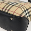 BURBERRY Nova Check Hand Bag PVC Beige Auth BA10104-15
