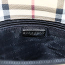 BURBERRY Nova Check Hand Bag PVC Beige Auth BA10104-11