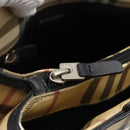 BURBERRY Nova Check Hand Bag PVC Beige Auth BA10104-17