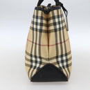 BURBERRY Nova Check Hand Bag PVC Beige Auth BA10104-3