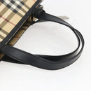 BURBERRY Nova Check Hand Bag PVC Beige Auth BA10104-7