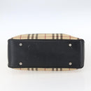 BURBERRY Nova Check Hand Bag PVC Beige Auth BA10104-5