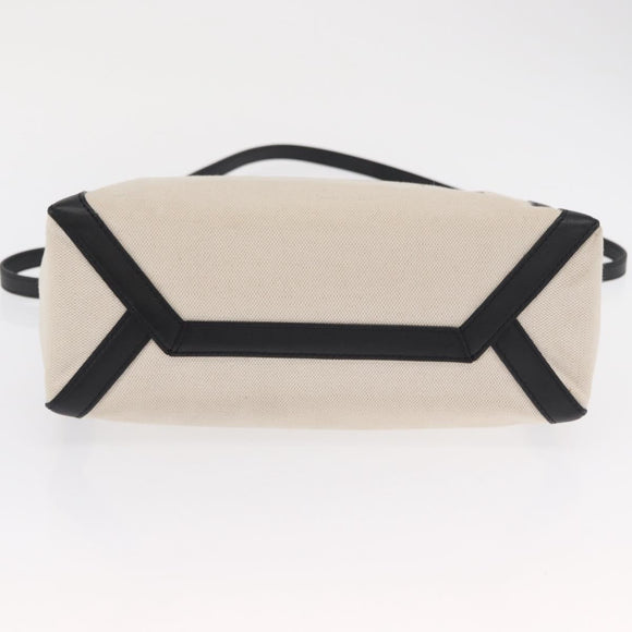 VALENTINO Tote Bag Canvas 2way Beige Gold Auth BA10106