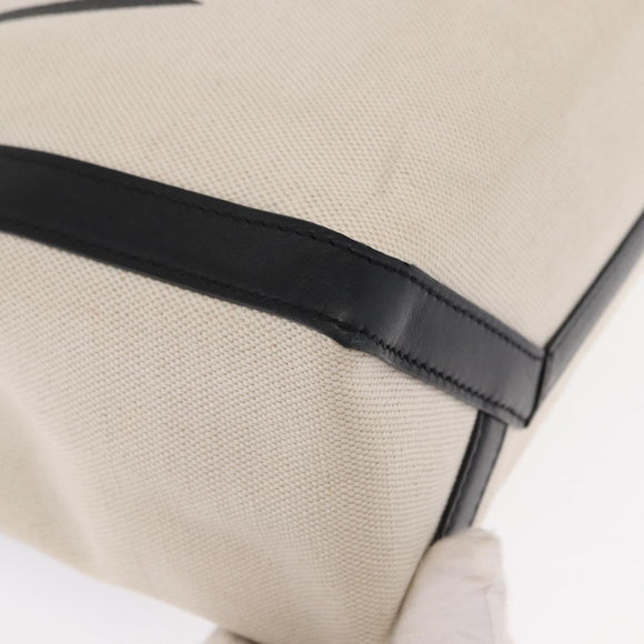 VALENTINO Tote Bag Canvas 2way Beige Gold Auth BA10106