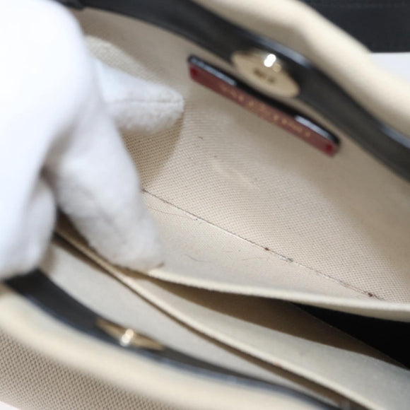 VALENTINO Tote Bag Canvas 2way Beige Gold Auth BA10106