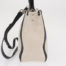 VALENTINO Tote Bag Canvas 2way Beige Gold Auth BA10106-4