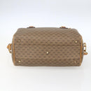 GUCCI Micro GG Supreme Hand Bag PVC Leather 2way Beige Gold Auth BA10107-5