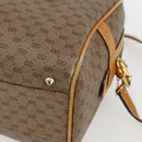 GUCCI Micro GG Supreme Hand Bag PVC Leather 2way Beige Gold Auth BA10107-18