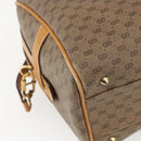 GUCCI Micro GG Supreme Hand Bag PVC Leather 2way Beige Gold Auth BA10107-9