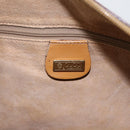 GUCCI Micro GG Supreme Hand Bag PVC Leather 2way Beige Gold Auth BA10107-19