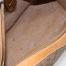 GUCCI Micro GG Supreme Hand Bag PVC Leather 2way Beige Gold Auth BA10107-11