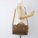 GUCCI Micro GG Supreme Hand Bag PVC Leather 2way Beige Gold Auth BA10107-24