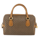 GUCCI Micro GG Supreme Hand Bag PVC Leather 2way Beige Gold Auth BA10107-2